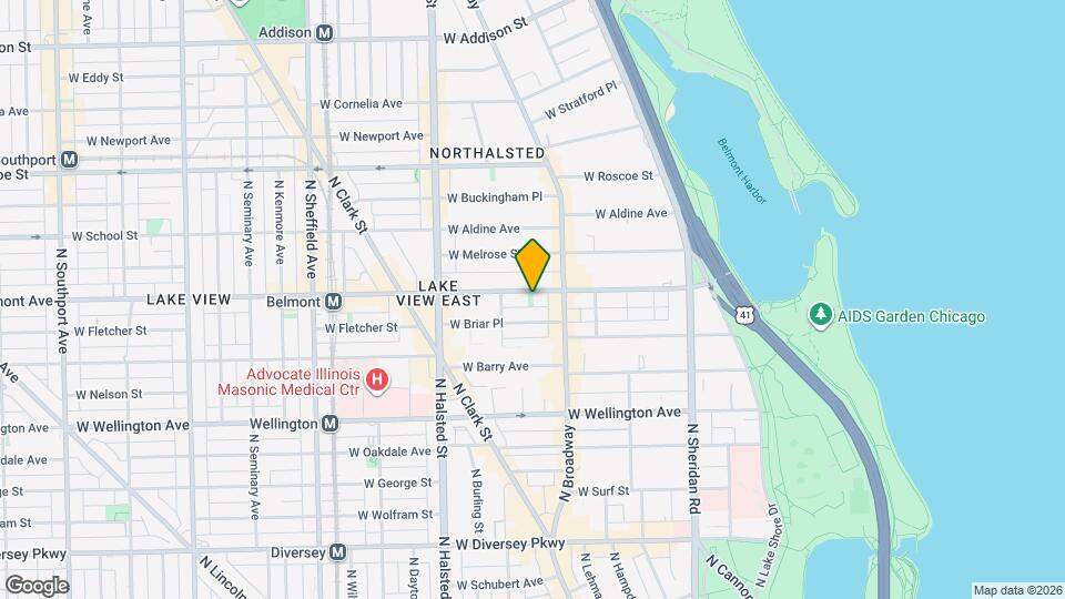 629 W Belmont Ave, Unit 302 Map and Location Details