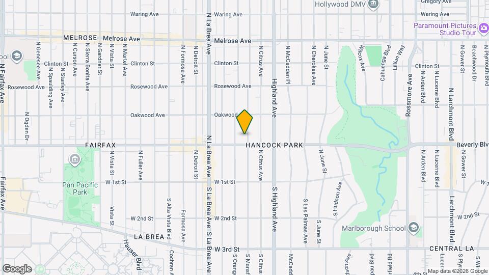 311 N Mansfield Ave Map and Location Details