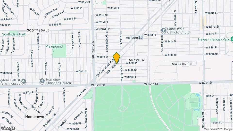 3817 W 85th Pl Map and Location Details