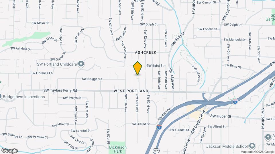 5307 SW Brugger St Map and Location Details