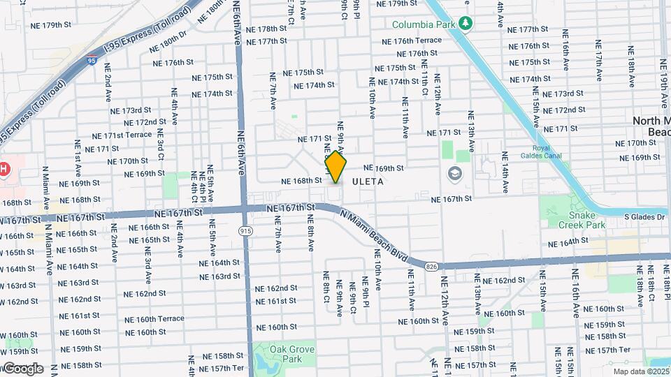 16740 NE 9th Ave Map and Location Details