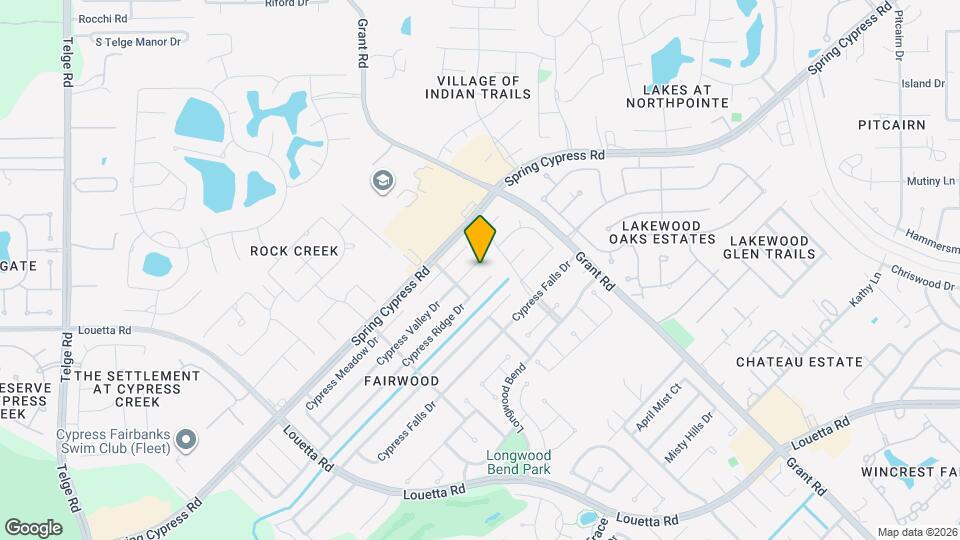 14215 Cypress Valley Dr Map and Location Details