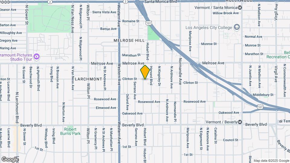552 N Hobart Blvd Map and Location Details
