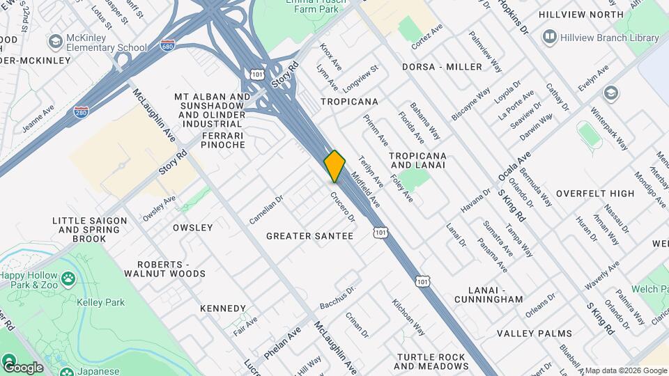 1550 Crucero Dr Map and Location Details