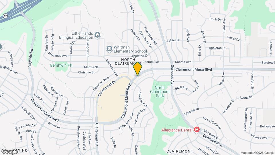 4327 Clairemont Mesa Blvd Map and Location Details