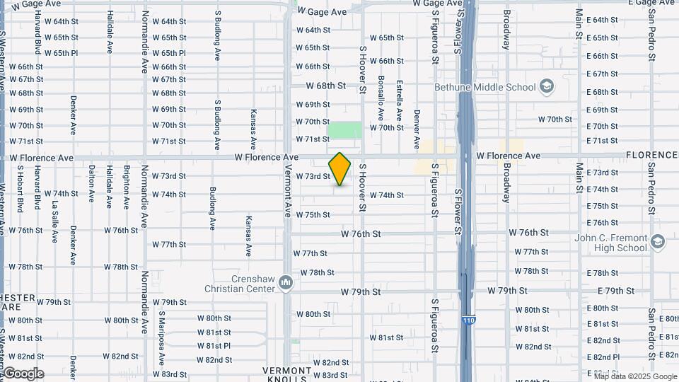 841 W 74th St Map and Location Details