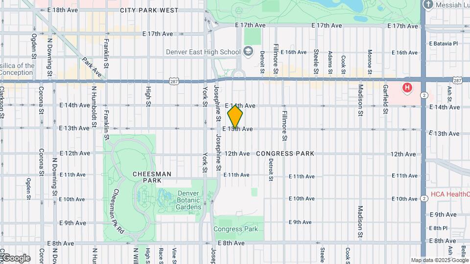 1284 Columbine St Map and Location Details