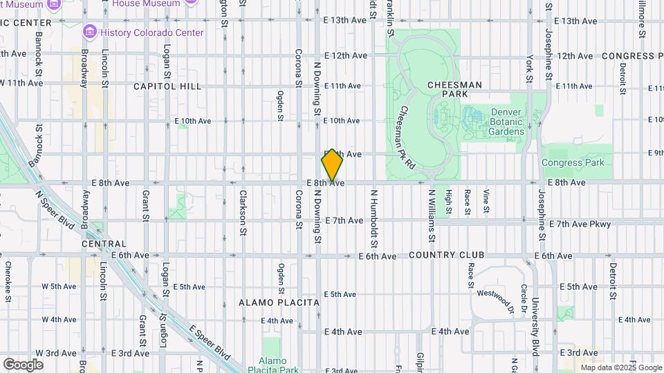1230 E 8th Ave Mapa y Detalles de la Ubicación