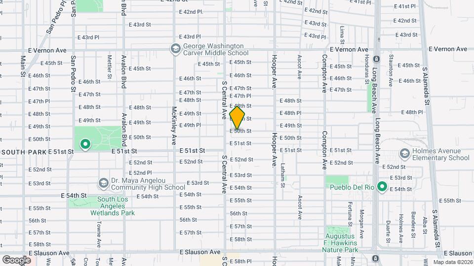 1142 E 50th St Mapa y Detalles de la Ubicación