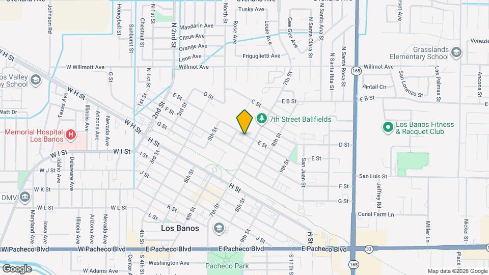 645 E St Map and Location Details