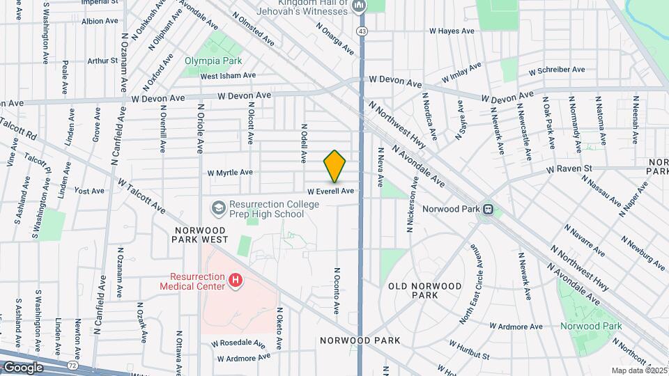 7244 W Everell Ave Map and Location Details
