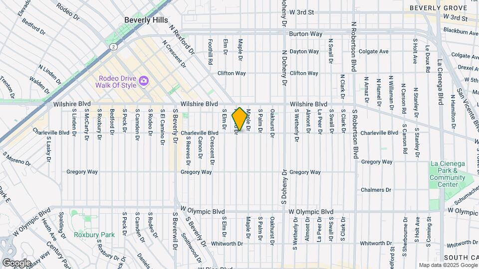 Prime Location in Beverly Hills Mapa y Detalles de la Ubicación