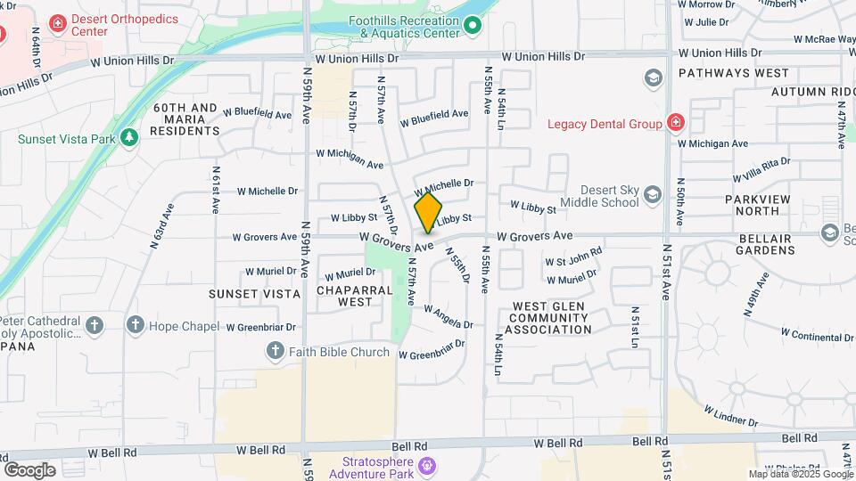 5610 W Grovers Ave Map and Location Details