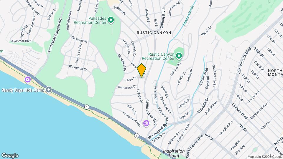 458 Toyopa Dr Map and Location Details