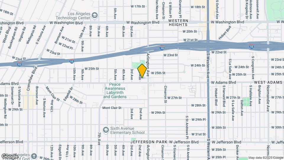 3125 W Adams Blvd Mapa y Detalles de la Ubicación