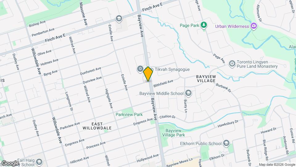 3062 Bayview Ave Map and Location Details