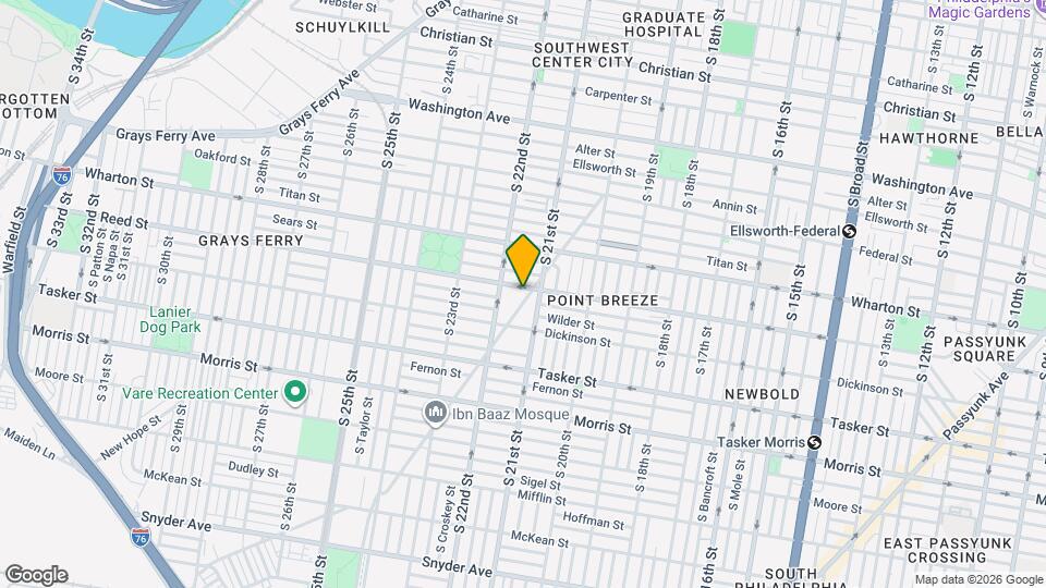 1406 Point Breeze Ave Map and Location Details