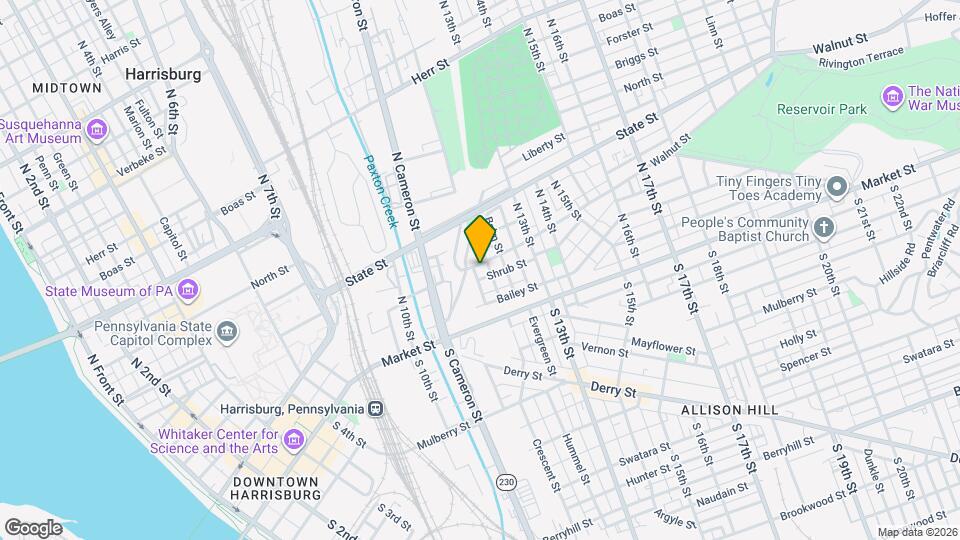 1207 Walnut St Map and Location Details