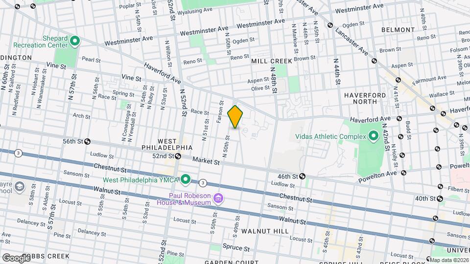 126 N 49th St, Unit 1 Map and Location Details