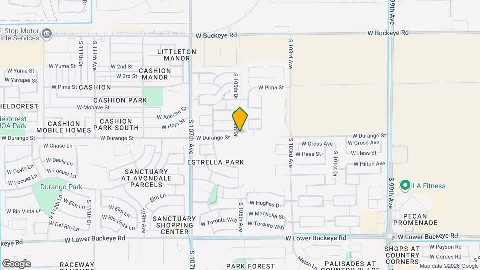 1843 S 105th Dr Mapa y Detalles de la Ubicación