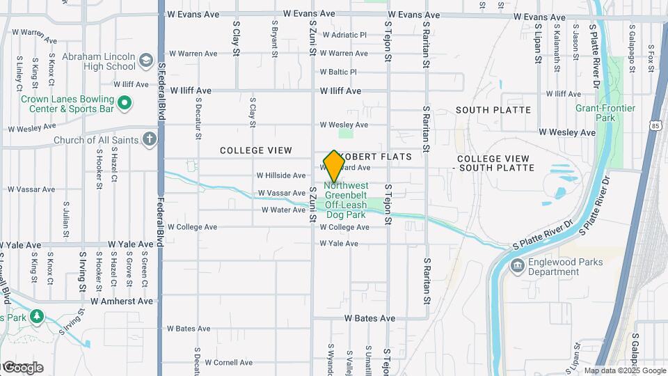 2286 W Hillside Ave Map and Location Details