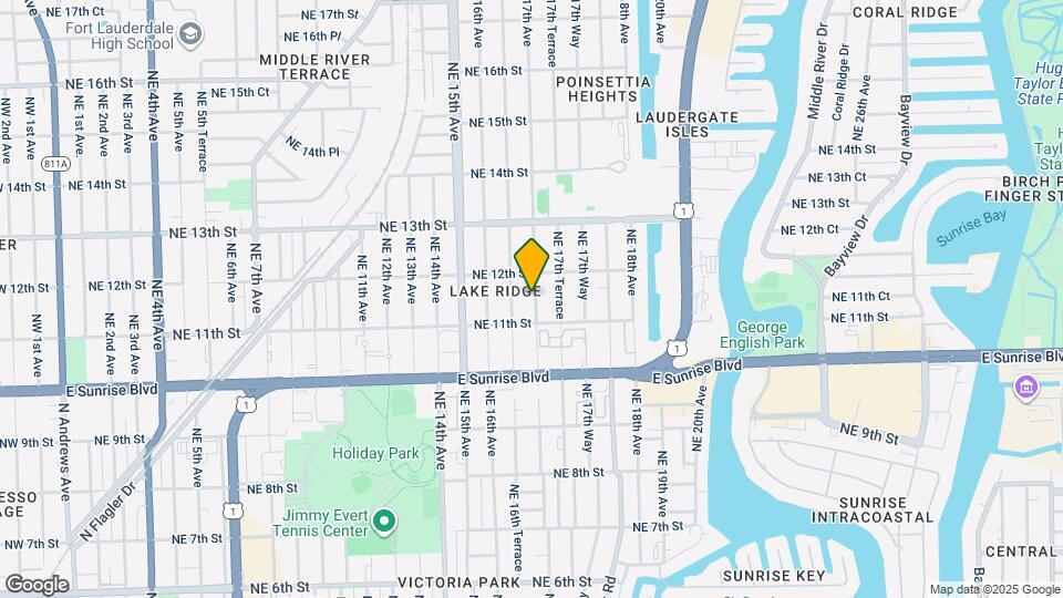 1125 NE 17th Ave Map and Location Details