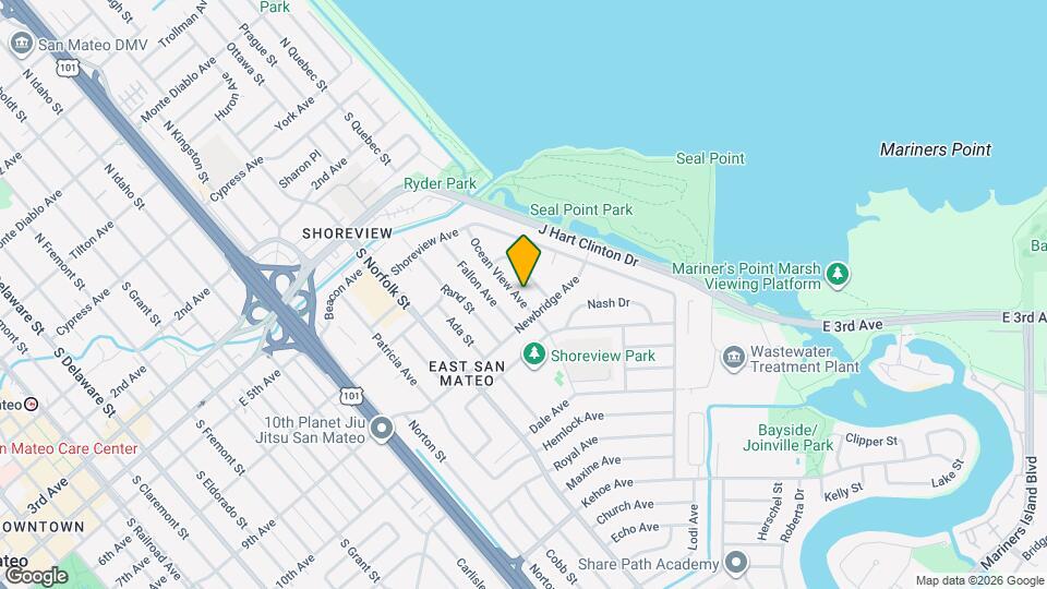 833 Ocean View Ave Map and Location Details