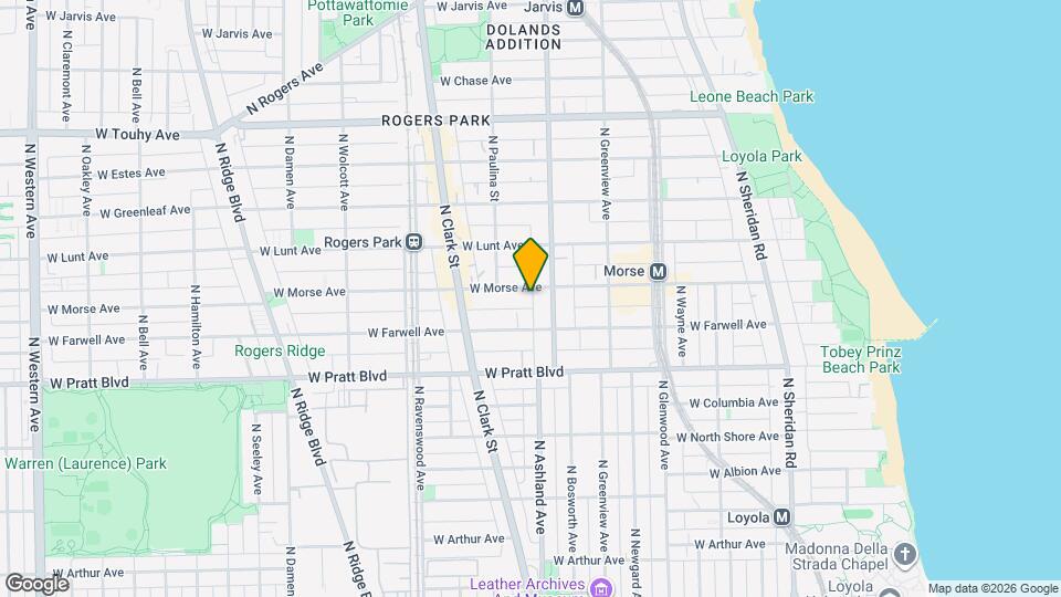 1619 W Morse Ave Map and Location Details