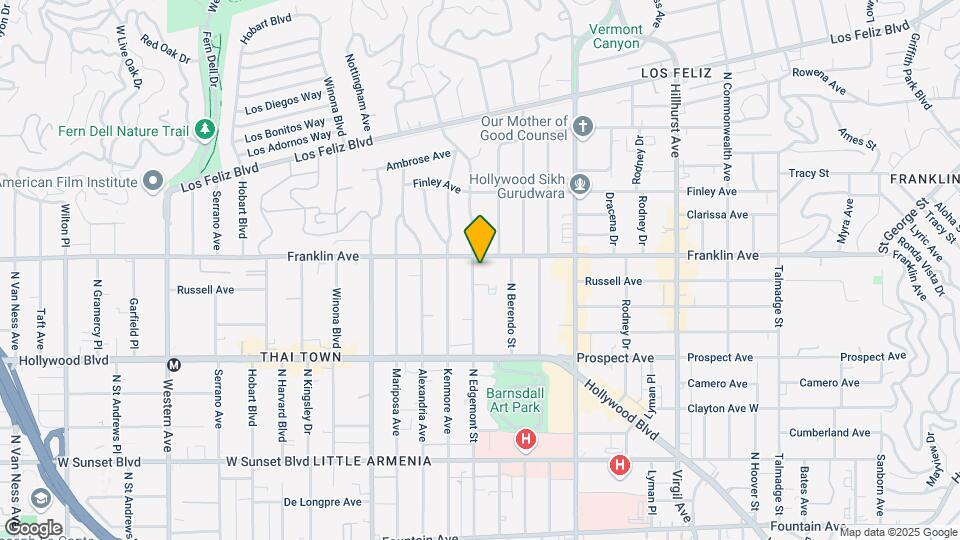 1828-1850 N Edgemont Street Los Angeles, CA Map and Location Details