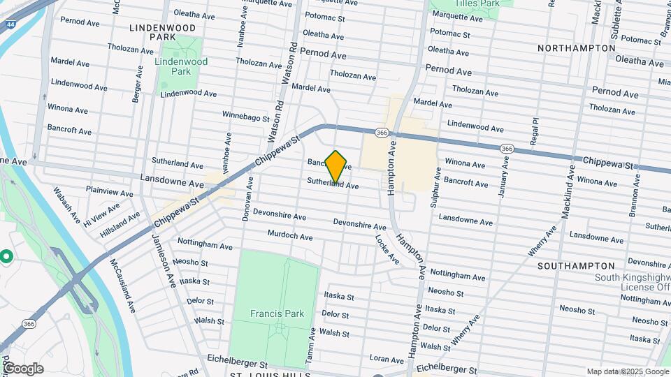 6326 Sutherland Ave Map and Location Details