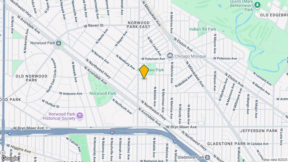 5842 N Mulligan Ave Map and Location Details