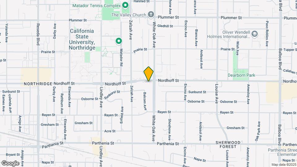 17716 Nordhoff St Map and Location Details