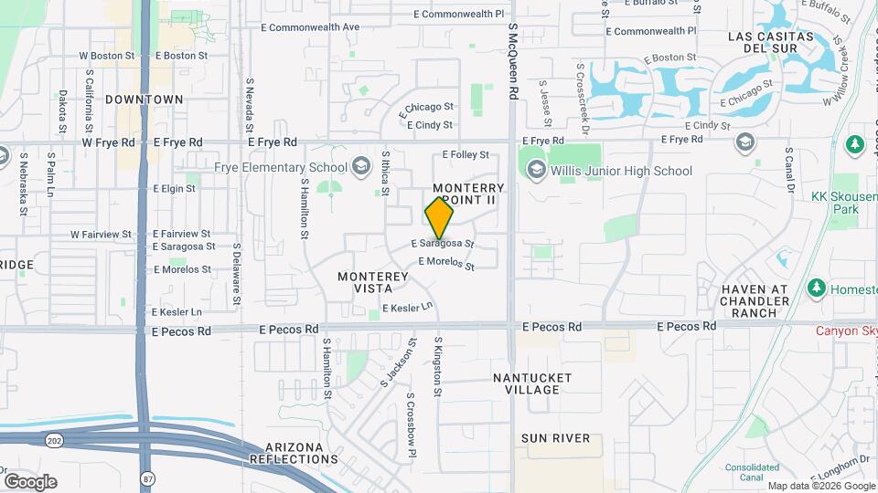 857 E Saragosa St Mapa y Detalles de la Ubicación