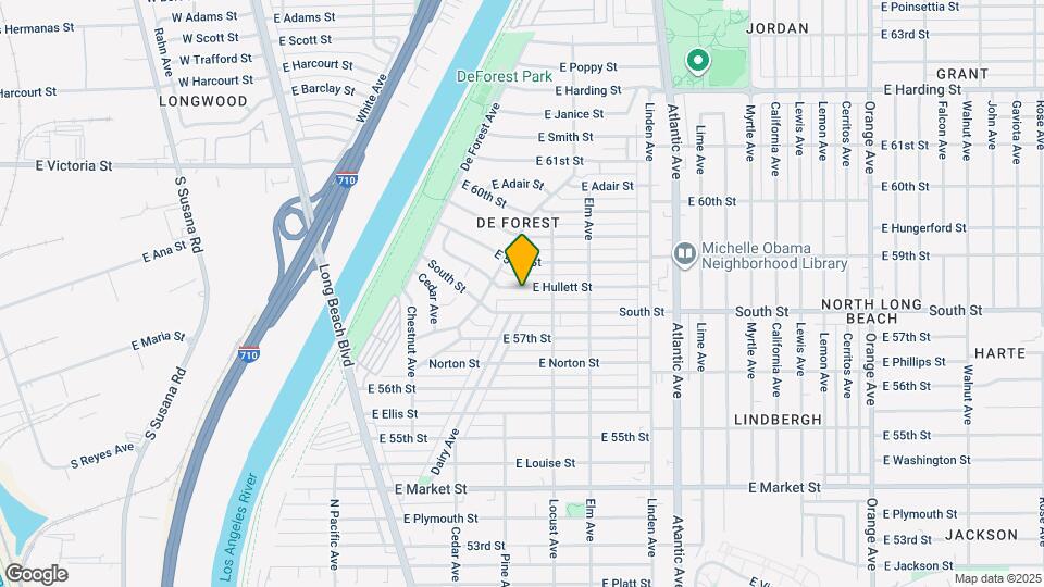 218 E Hullett St, Unit Front Map and Location Details