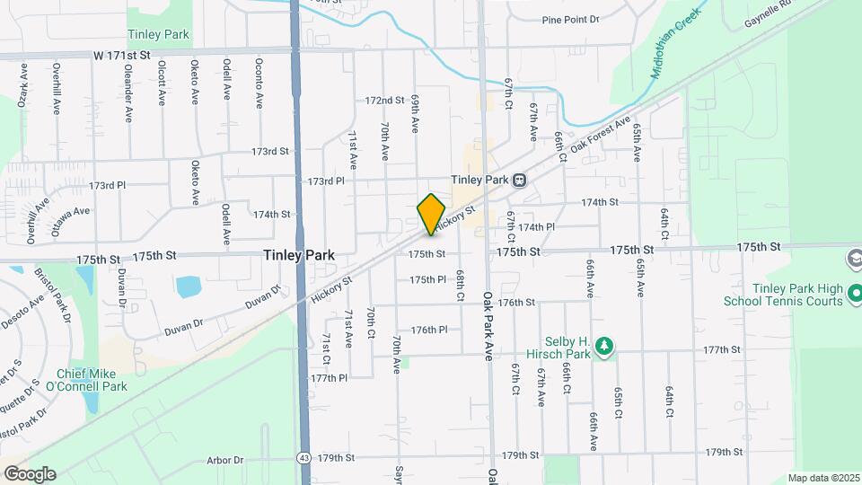 6827 Hickory St Map and Location Details