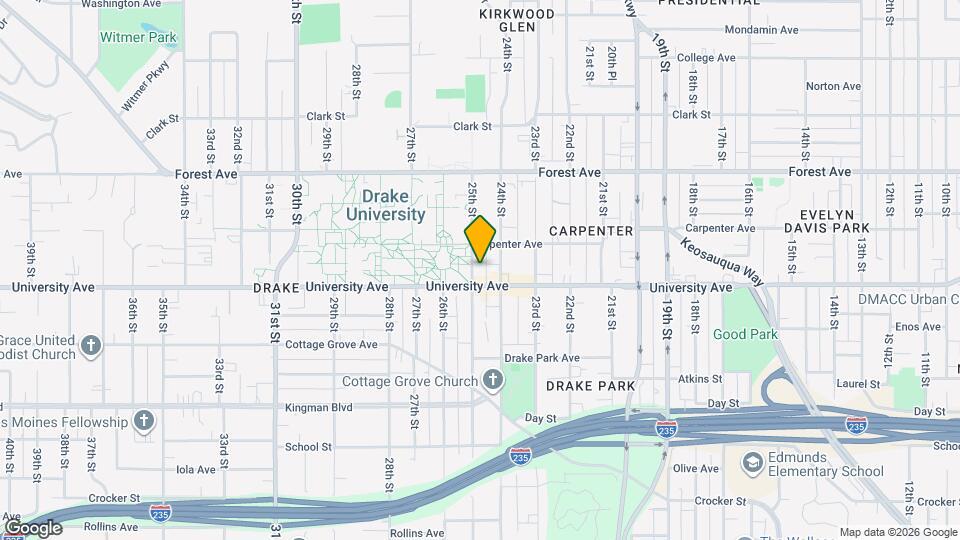 1215 25th St, Unit 1 Map and Location Details