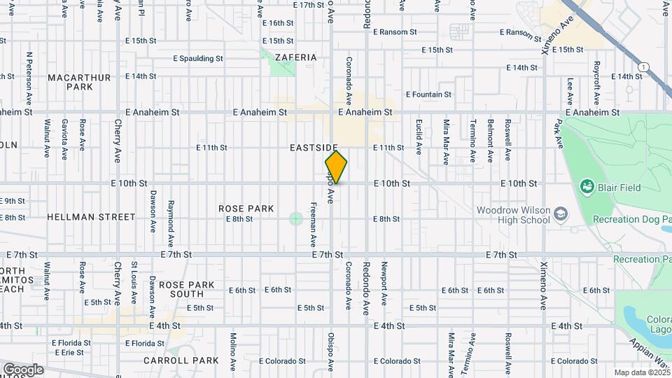 932 Obispo Ave Map and Location Details