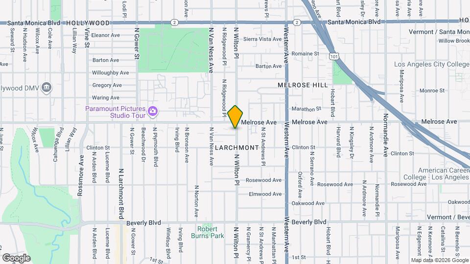 653 N Wilton Pl Map and Location Details