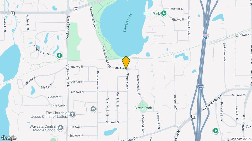 835 Niagara Ln N Map and Location Details