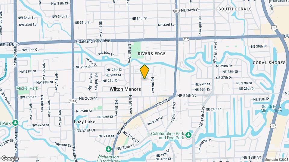 2706 NE 8th Ave Map and Location Details