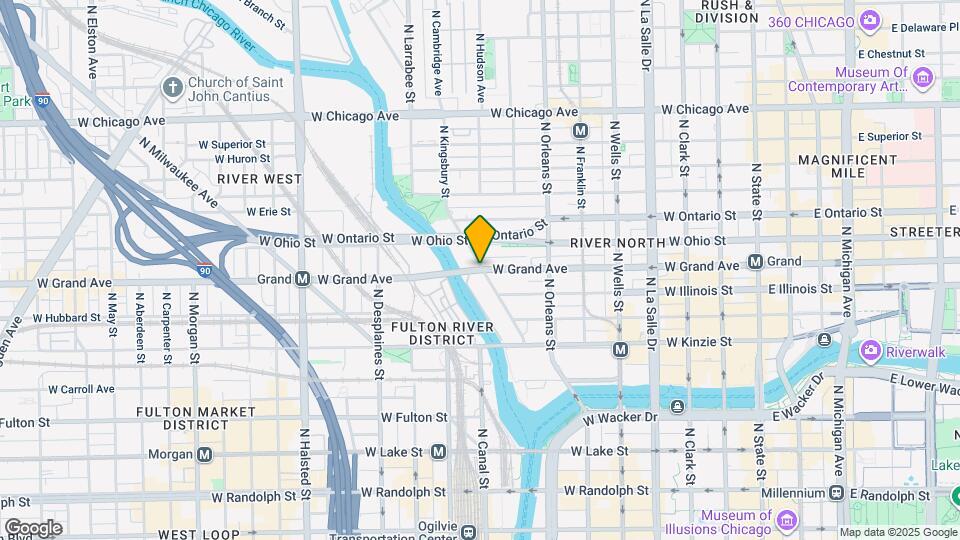435 W Grand Ave Map and Location Details