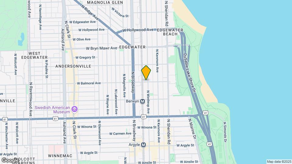 1110 W Balmoral Ave, Unit 1 Mapa y Detalles de la Ubicación