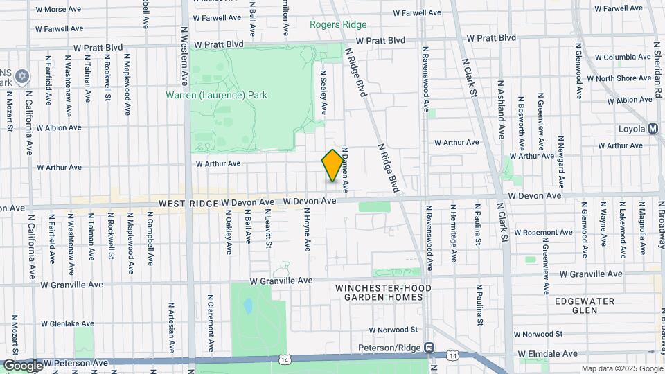 6423 N Seeley Ave Map and Location Details