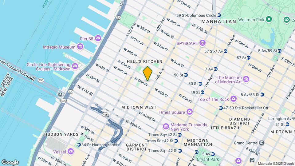 415 W 46th St Map and Location Details