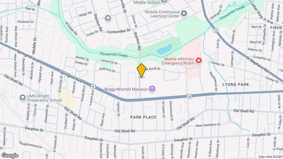 The Cottages at Ashland Park Map and Location Details