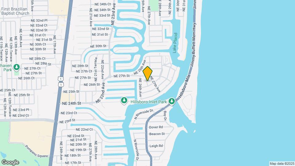 2616 NE 26th Terrace Map and Location Details