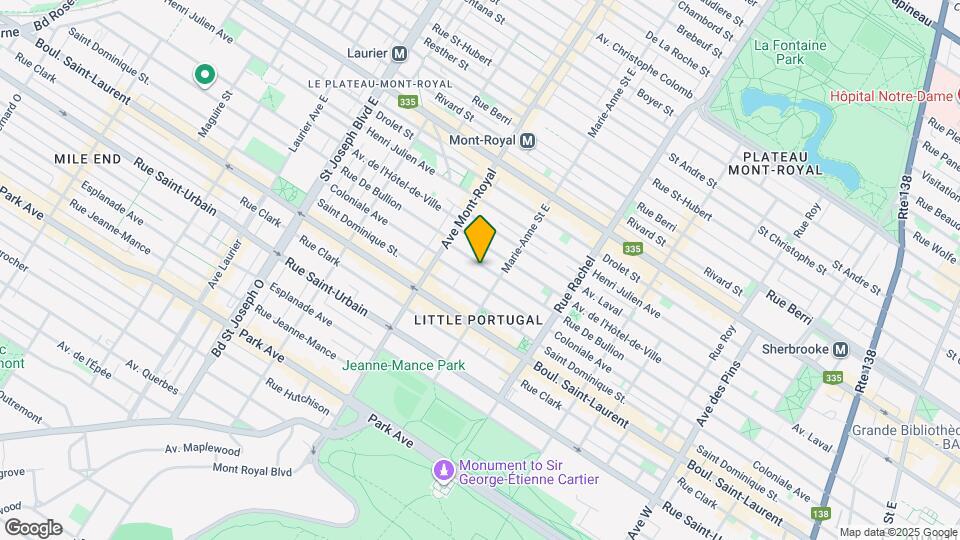 4400 De Bullion Rue Map and Location Details