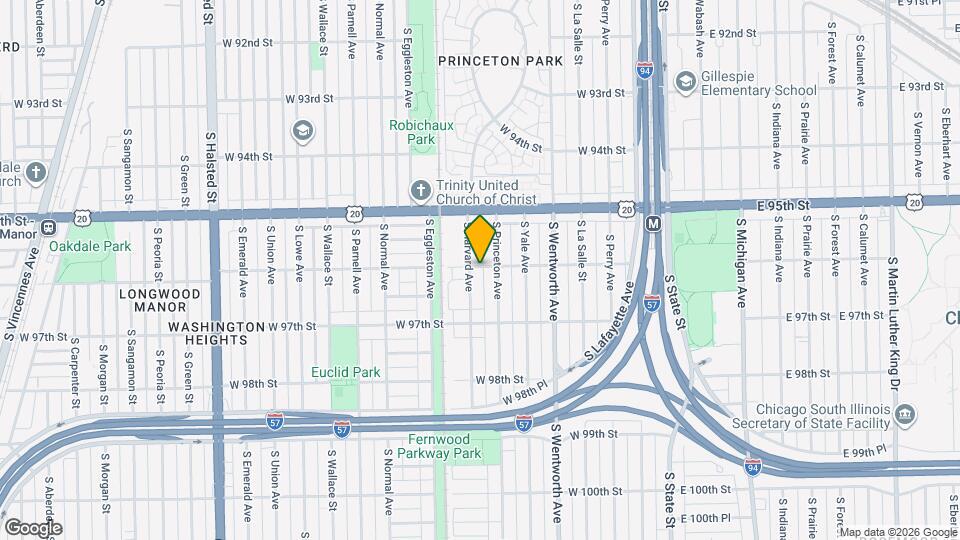 9601 S Harvard Ave Map and Location Details