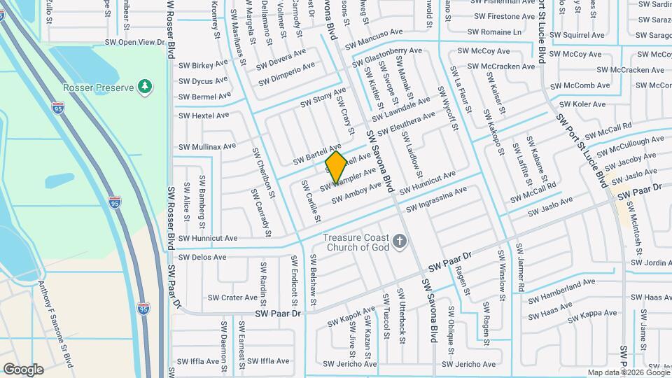 1342 SW Wampler Ave Map and Location Details