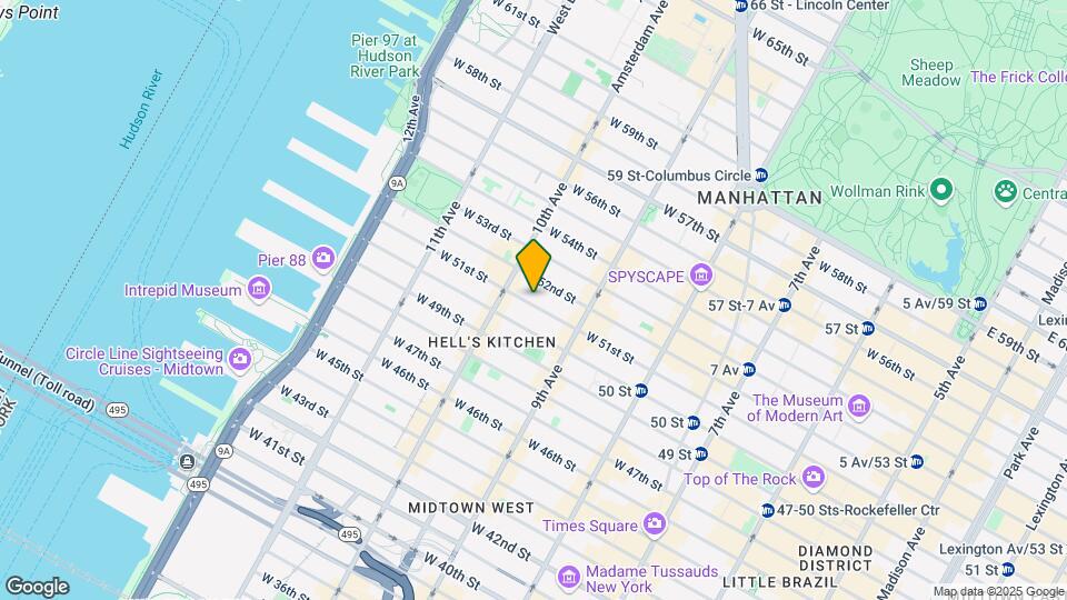 447 W 51st St Map and Location Details